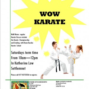 WoW Karate classes 2015 poster