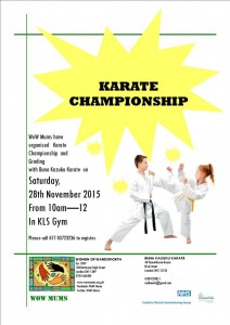 WoW Karate Championship Nov. 2015 poster